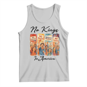 No Kings In America Tank Top American Anti Authoritarian Protest TS12 Ash Print Your Wear