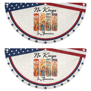 No Kings In America Patriotic Fan Flag American Anti Authoritarian Protest TS12 2pcs pack Classic Beige Print Your Wear