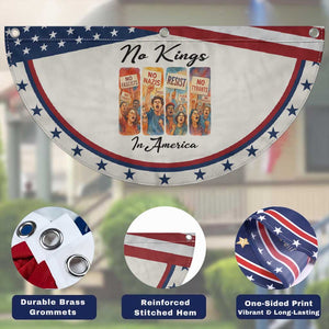 No Kings In America Patriotic Fan Flag American Anti Authoritarian Protest TS12 Print Your Wear