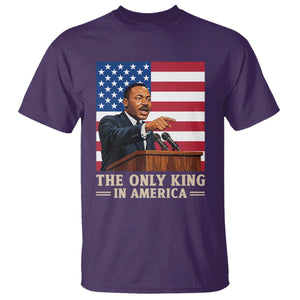 The Only King In America T Shirt Honoring Martin Luther King Jr TS12 Purple Print Your Wear