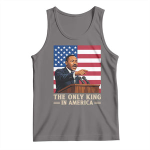The Only King In America Tank Top Honoring Martin Luther King Jr TS12 Deep Heather Print Your Wear