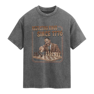 Martin Luther King Washed Cotton T-Shirt Rejecting Kings Since 1776