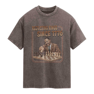 Martin Luther King Washed Cotton T-Shirt Rejecting Kings Since 1776