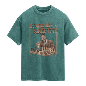 Martin Luther King Washed Cotton T-Shirt Rejecting Kings Since 1776