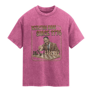 Martin Luther King Washed Cotton T-Shirt Rejecting Kings Since 1776