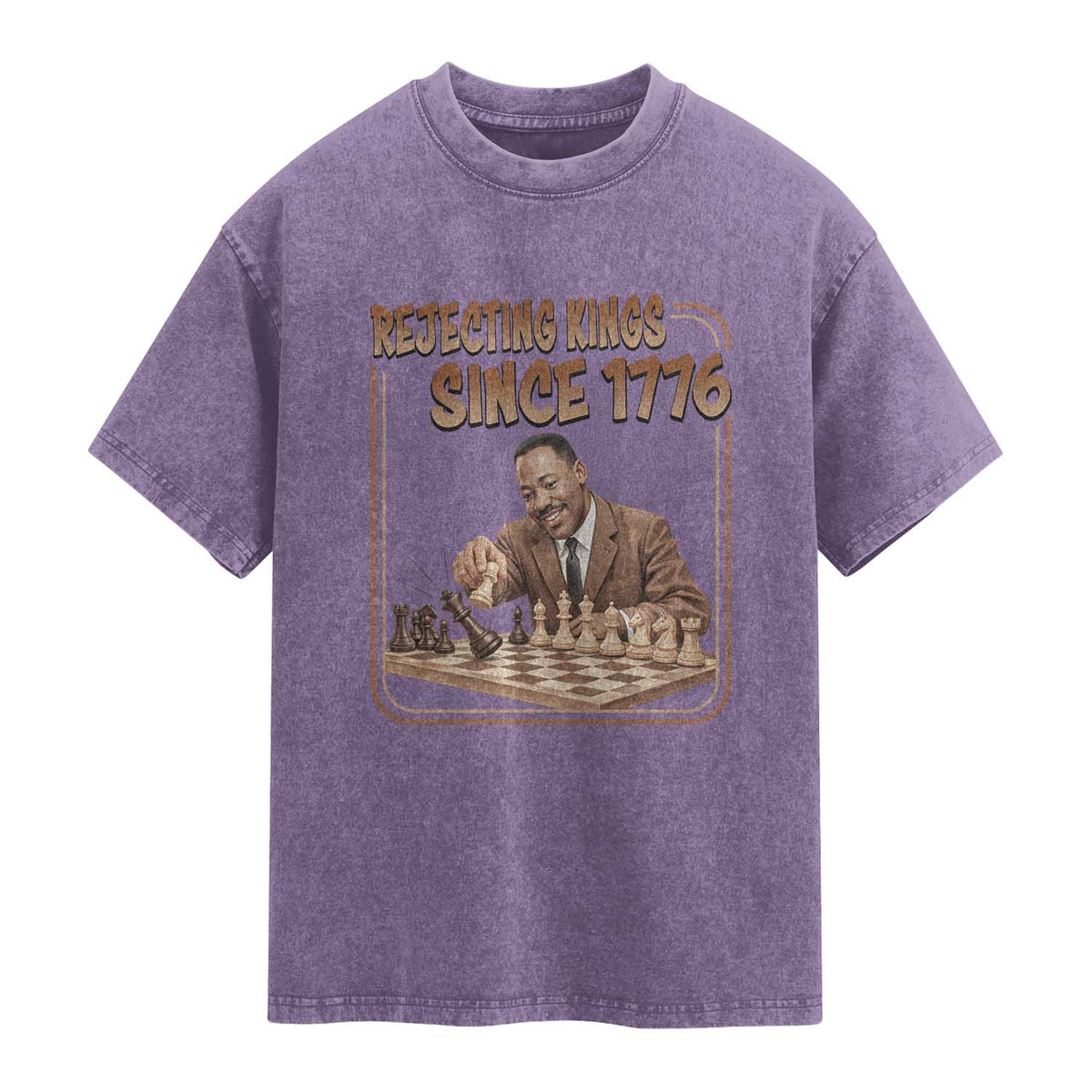 Martin Luther King Washed Cotton T-Shirt Rejecting Kings Since 1776