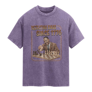 Martin Luther King Washed Cotton T-Shirt Rejecting Kings Since 1776