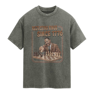 Martin Luther King Washed Cotton T-Shirt Rejecting Kings Since 1776