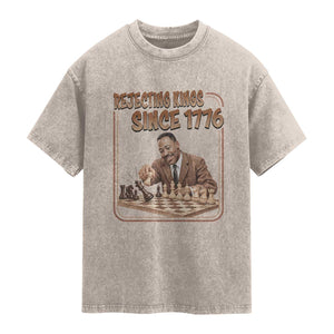 Martin Luther King Washed Cotton T-Shirt Rejecting Kings Since 1776