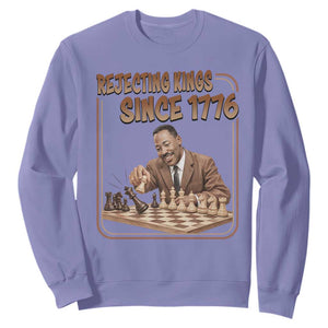 Martin Luther King Sweatshirt Rejecting Kings Since 1776 TS12 Violet Print Your Wear