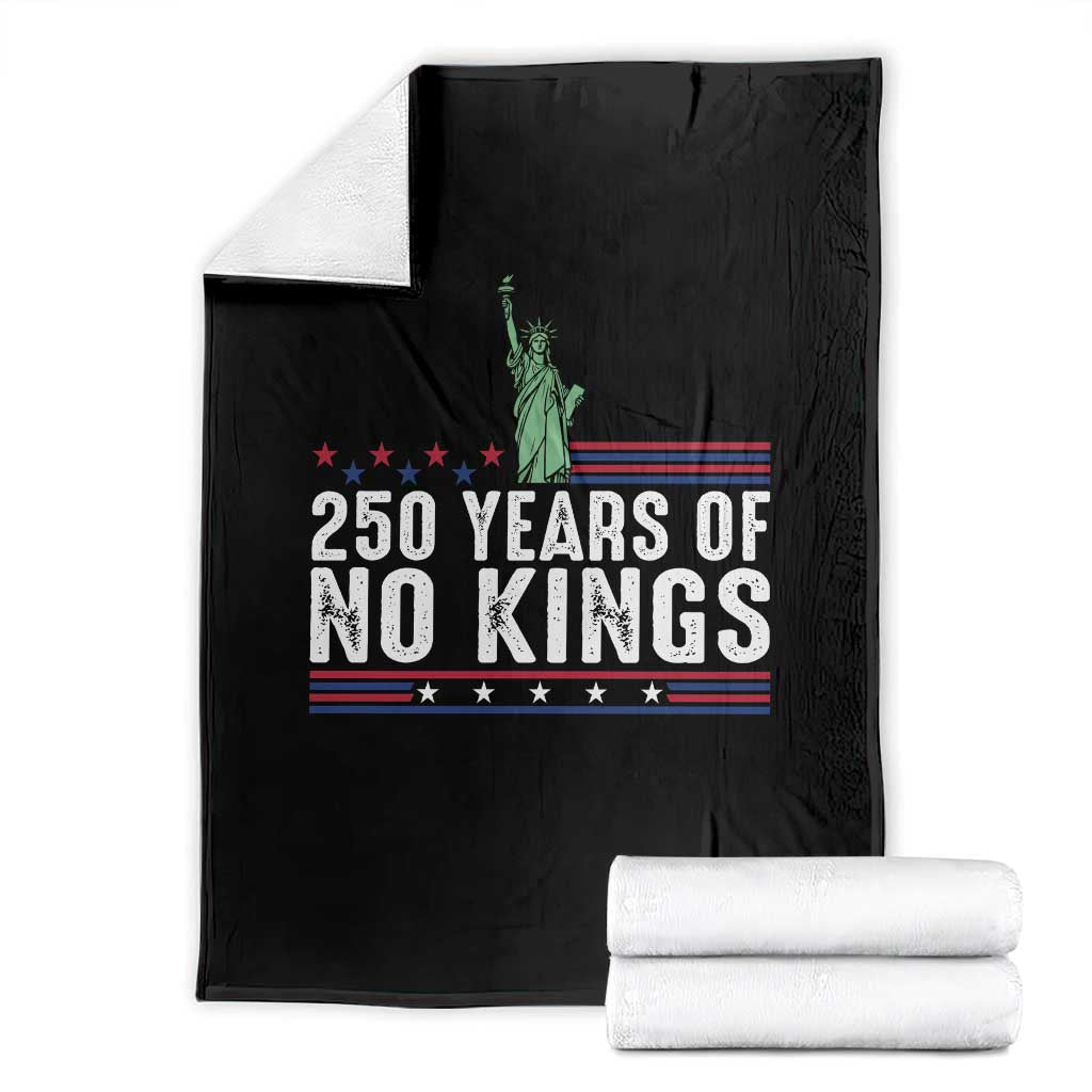250 Years Of No Kings Throw Blanket Statue Of Liberty Freedom Protest TS12 Black Print Your Wear