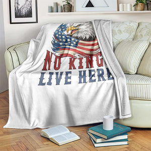 No Kings Live Here Throw Blanket Patriotic American Eagle TS12 Print Your Wear