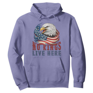 No Kings Live Here Hoodie Patriotic American Eagle TS12 Violet Print Your Wear