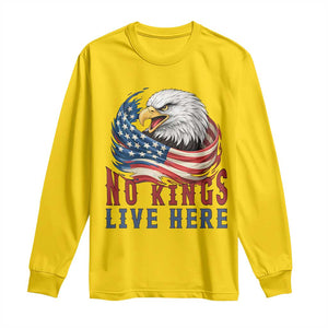 No Kings Live Here Long Sleeve Shirt Patriotic American Eagle TS12 Daisy Print Your Wear