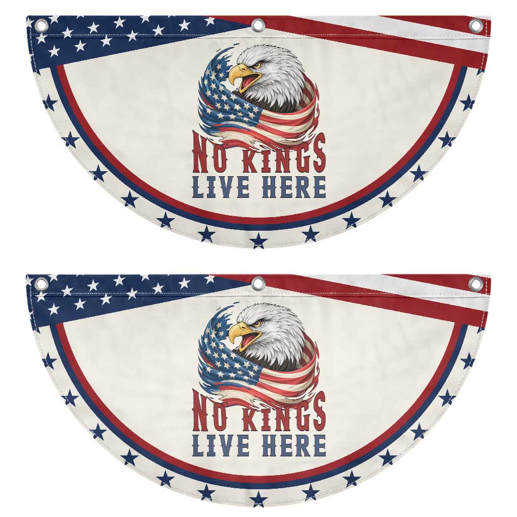 No Kings Live Here Patriotic Fan Flag American Eagle Lover TS12 2pcs pack Classic Beige Print Your Wear