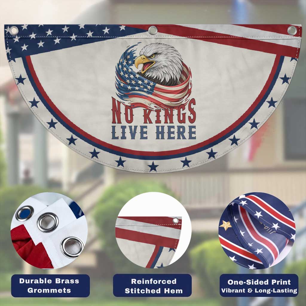 No Kings Live Here Patriotic Fan Flag American Eagle Lover TS12 Print Your Wear