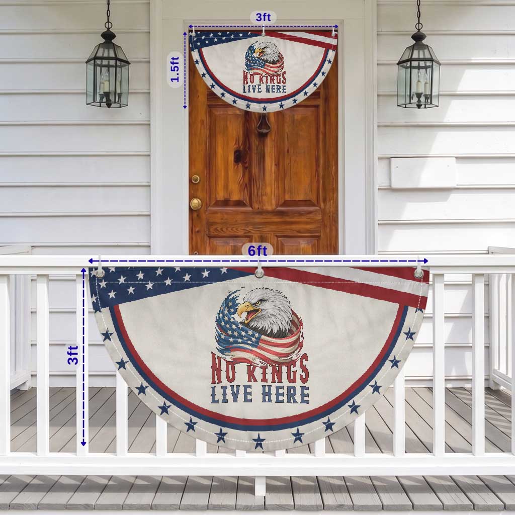 No Kings Live Here Patriotic Fan Flag American Eagle Lover TS12 Print Your Wear