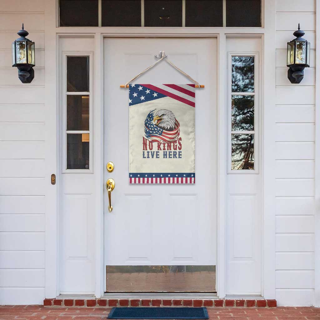 No Kings Live Here Garden Flag Patriotic American Eagle TS12 Print Your Wear
