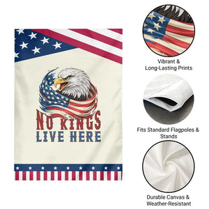 No Kings Live Here Garden Flag Patriotic American Eagle TS12 Print Your Wear