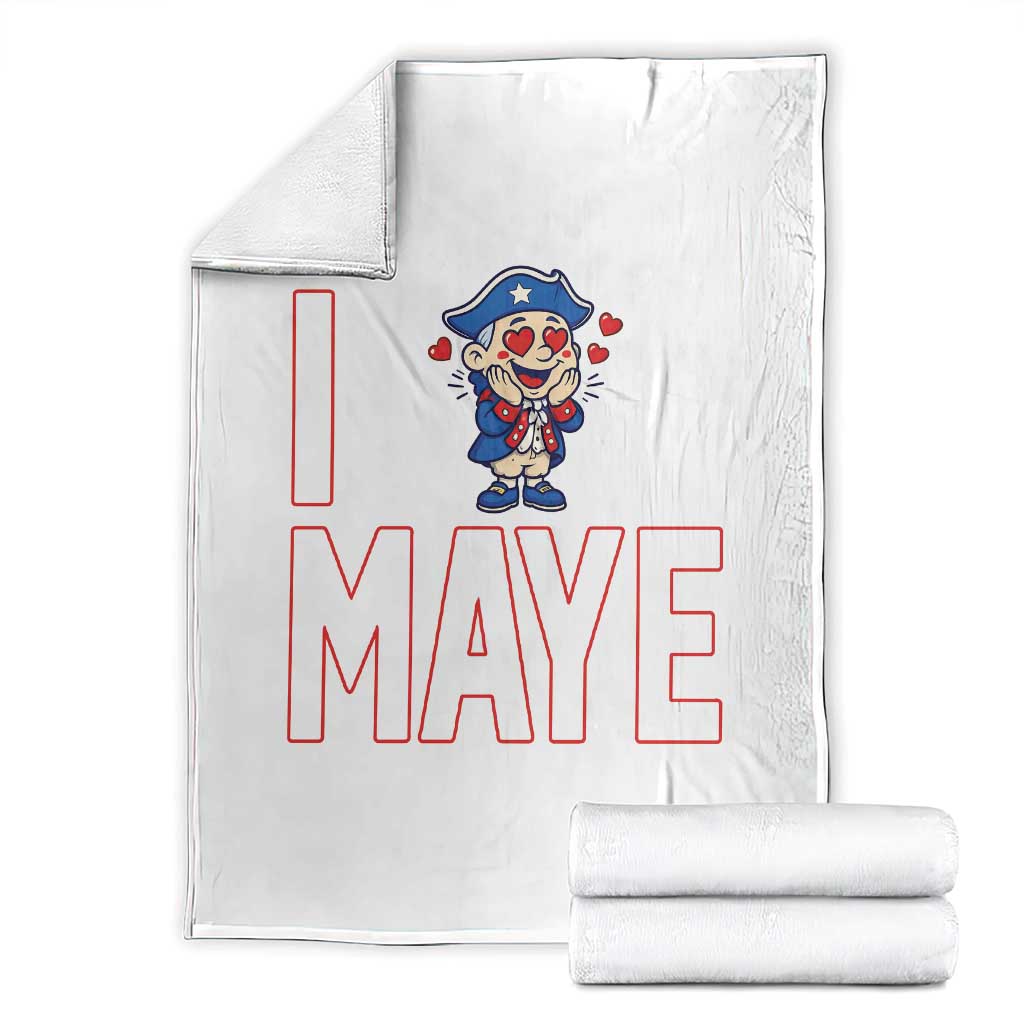I Love Maye Throw Blanket Funny QB Sport Fan TS12 Black Print Your Wear