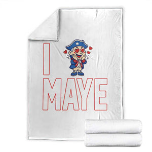 I Love Maye Throw Blanket Funny QB Sport Fan TS12 Black Print Your Wear