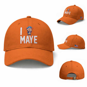 I Love Maye Baseball Cap Funny QB Sport Fan TS12 Baseball Cap Universal Fit Orange Print Your Wear