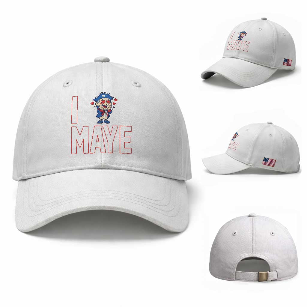 I Love Maye Baseball Cap Funny QB Sport Fan TS12 Baseball Cap Universal Fit White Print Your Wear