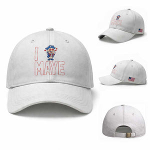 I Love Maye Baseball Cap Funny QB Sport Fan TS12 Baseball Cap Universal Fit White Print Your Wear
