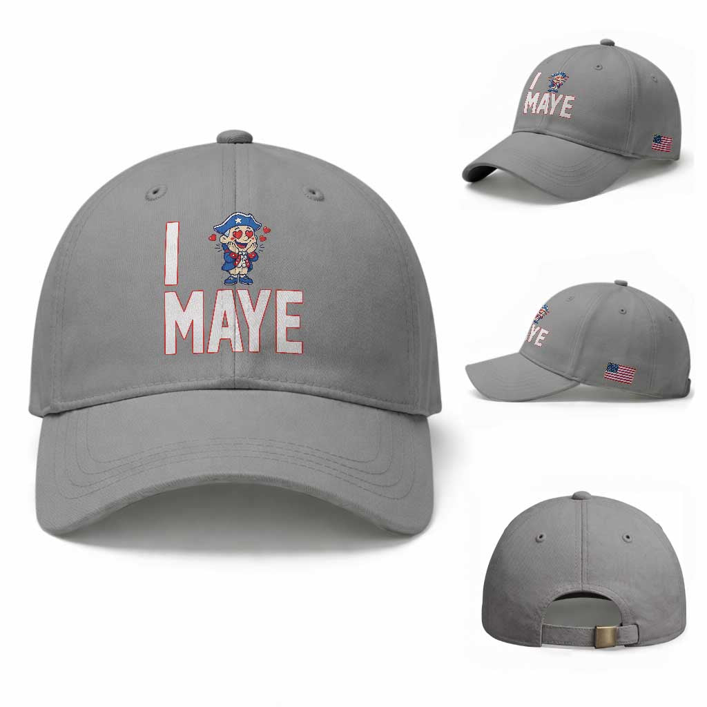 I Love Maye Baseball Cap Funny QB Sport Fan TS12 Baseball Cap Universal Fit Sport Gray Print Your Wear