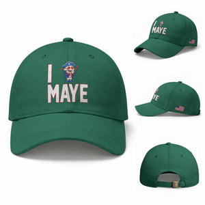 I Love Maye Baseball Cap Funny QB Sport Fan TS12 Baseball Cap Universal Fit Irish Green Print Your Wear
