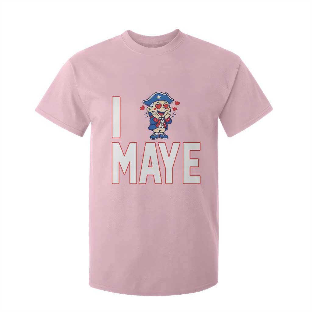 I Love Maye T Shirt For Kid Funny QB Sport Fan TS12 Light Pink Print Your Wear