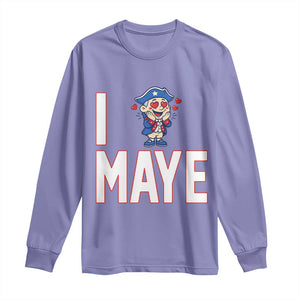 I Love Maye Long Sleeve Shirt Funny QB Sport Fan TS12 Violet Print Your Wear