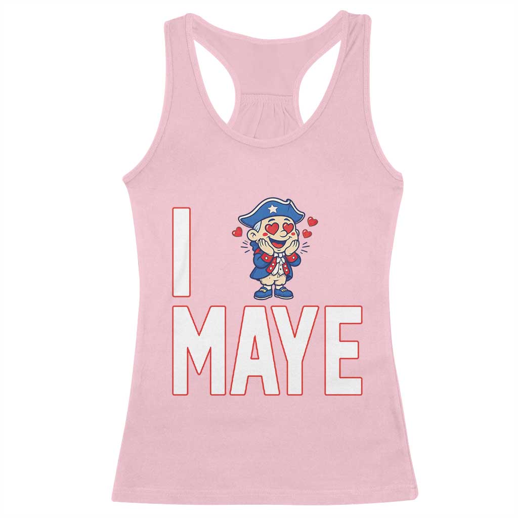 I Love Maye Racerback Tank Top Funny QB Sport Fan TS12 Light Pink Print Your Wear