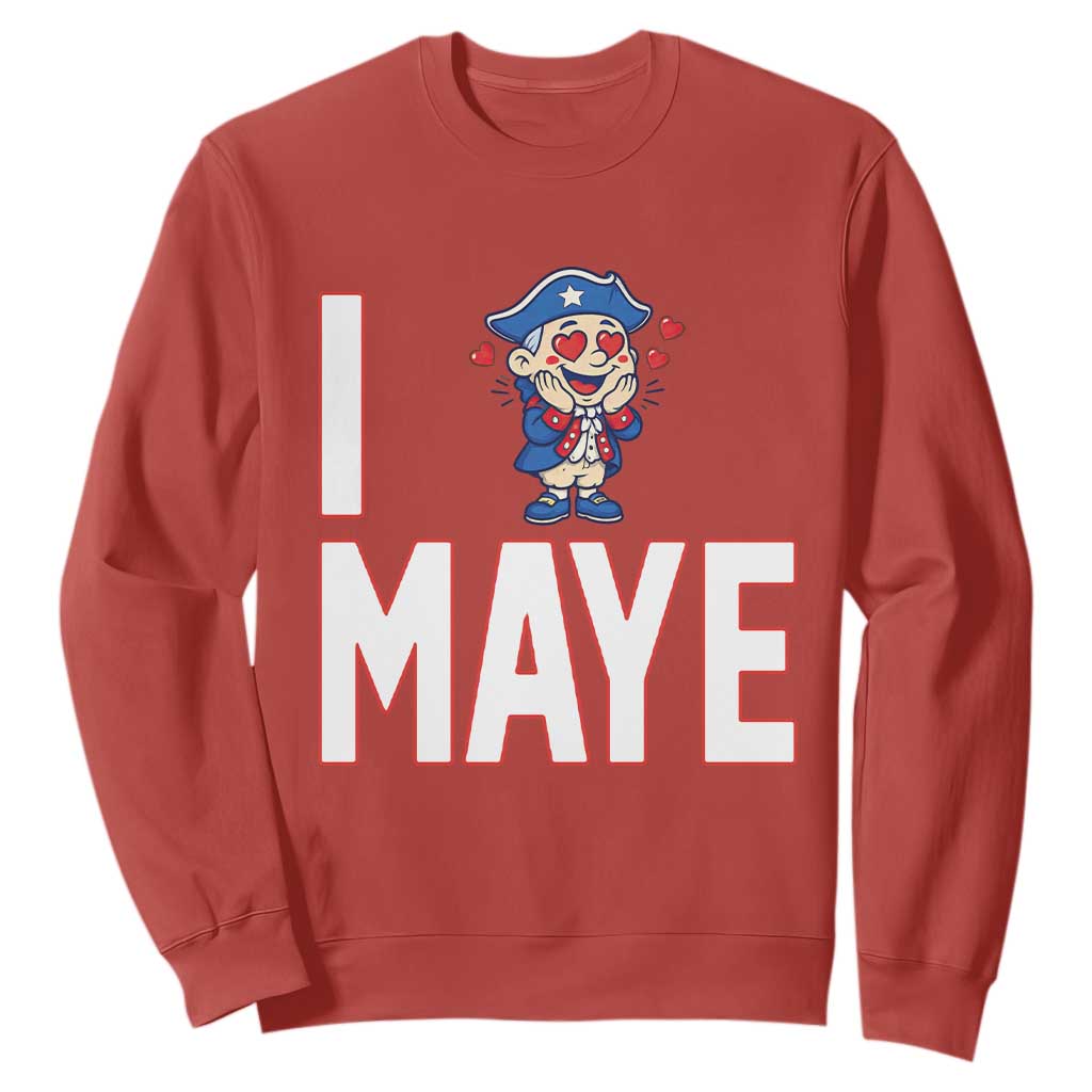 I Love Maye Sweatshirt Funny QB Sport Fan TS12 Red Print Your Wear
