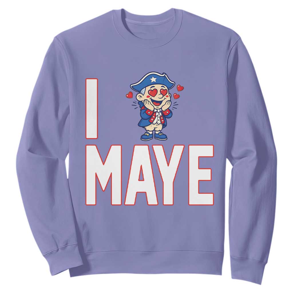 I Love Maye Sweatshirt Funny QB Sport Fan TS12 Violet Print Your Wear