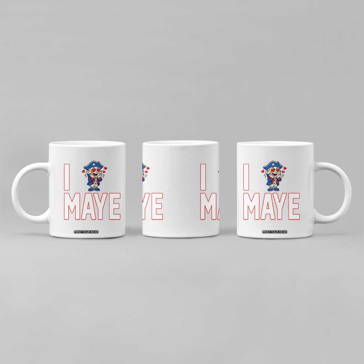I Love Maye Coffee Mug Funny QB Sport Fan TS12 Print Your Wear