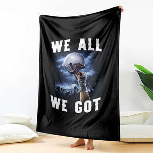We All We Got Football Helmet Victory Graphic Throw Blanket TS12 Print Your Wear