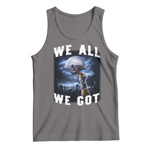We All We Got Football Helmet Victory Graphic Tank Top TS12 Deep Heather Print Your Wear