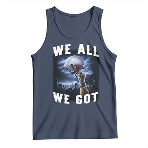 We All We Got Football Helmet Victory Graphic Tank Top TS12 Navy Print Your Wear