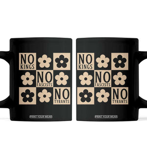 No Kings Wildflower Retro Boho Floral Coffee Mug TS12 Black Print Your Wear