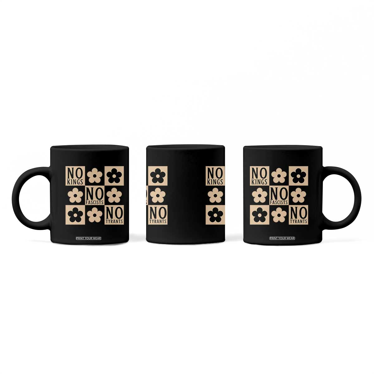 No Kings Wildflower Retro Boho Floral Coffee Mug TS12 Print Your Wear