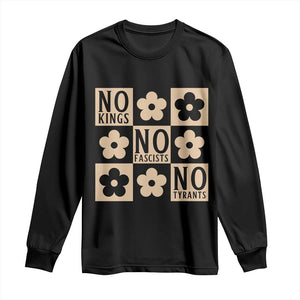 No Kings Wildflower Retro Boho Floral Long Sleeve Shirt TS12 Black Print Your Wear