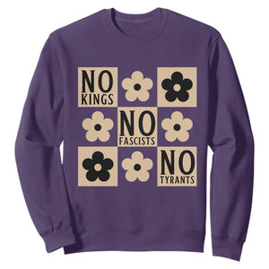 No Kings Wildflower Retro Boho Floral Sweatshirt TS12 Purple Print Your Wear