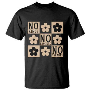 No Kings Wildflower Retro Boho Floral T Shirt TS12 Black Print Your Wear