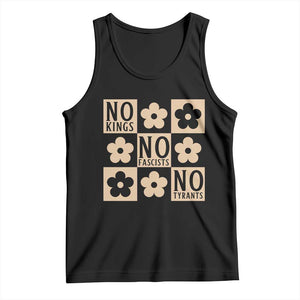 No Kings Wildflower Retro Boho Floral Tank Top TS12 Black Print Your Wear