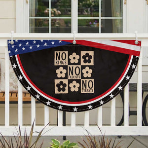 No Kings Wildflower Retro Boho Floral Patriotic Fan Flag TS12 2pcs pack Classic Black Print Your Wear