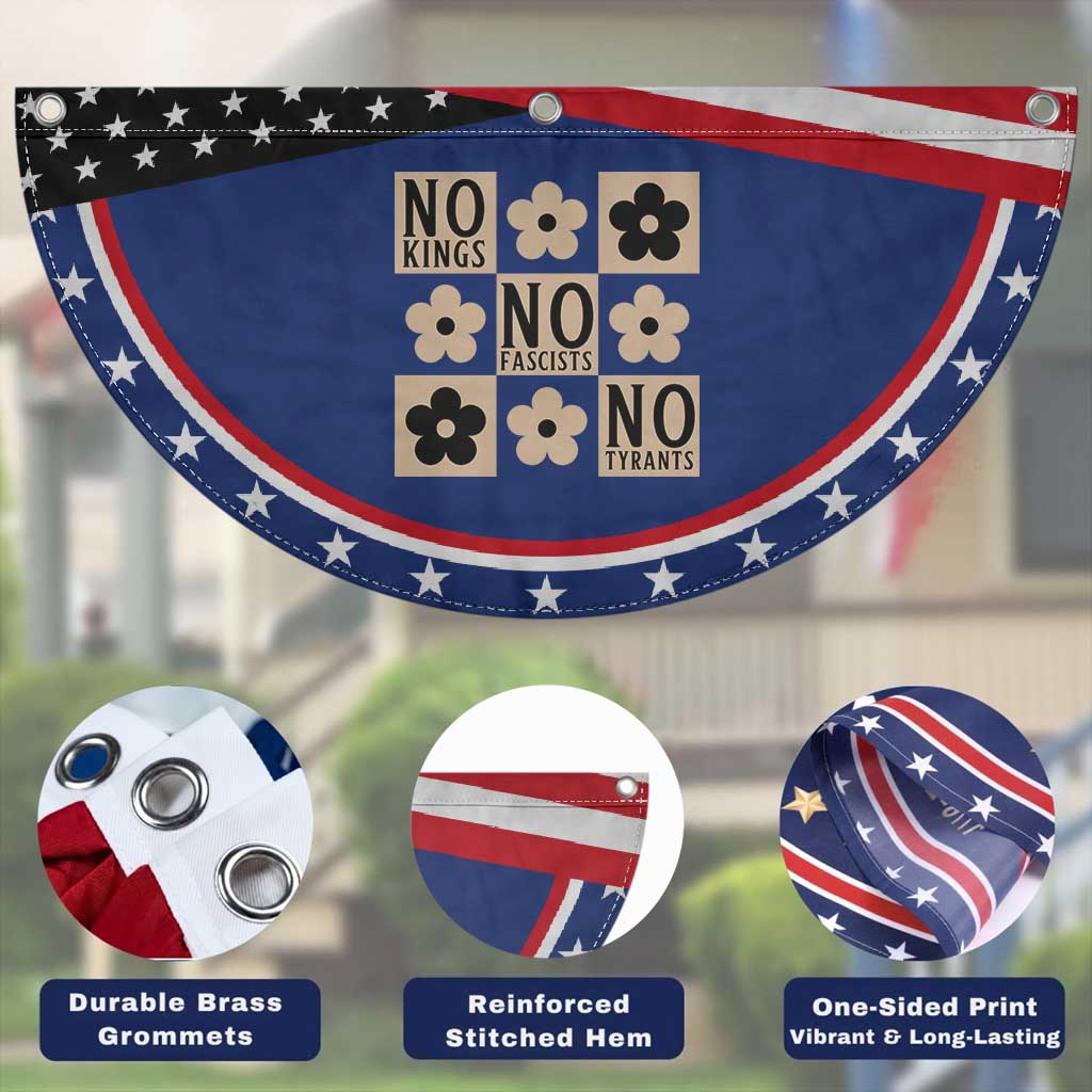No Kings Wildflower Retro Boho Floral Patriotic Fan Flag TS12 Print Your Wear