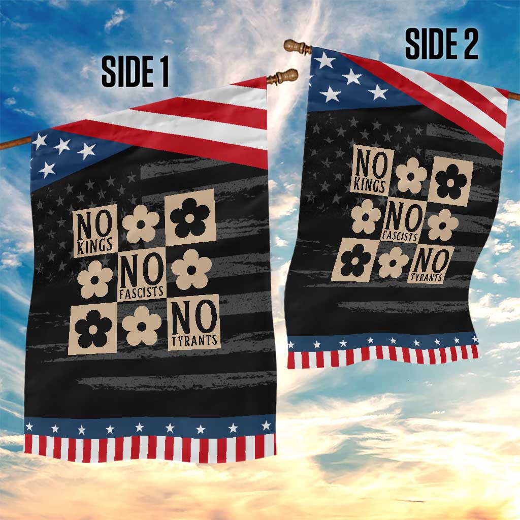 No Kings Wildflower Retro Boho Floral Garden Flag TS12 Print Your Wear
