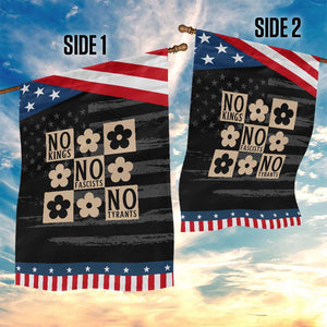 No Kings Wildflower Retro Boho Floral Garden Flag TS12 Print Your Wear