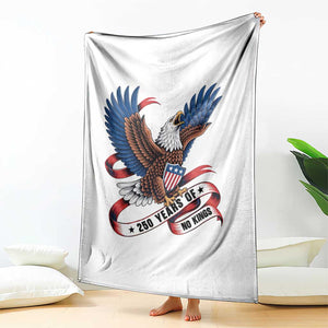 No Kings Throw Blanket USA 250th Anniversary Freedom Eagle TS12 Print Your Wear
